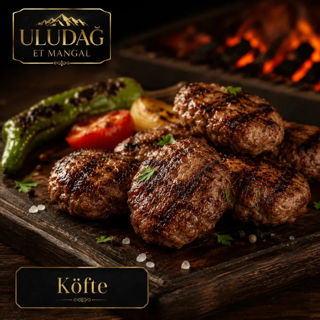 Uludağda yetişen kuzulardan ve dana karışımı köfte