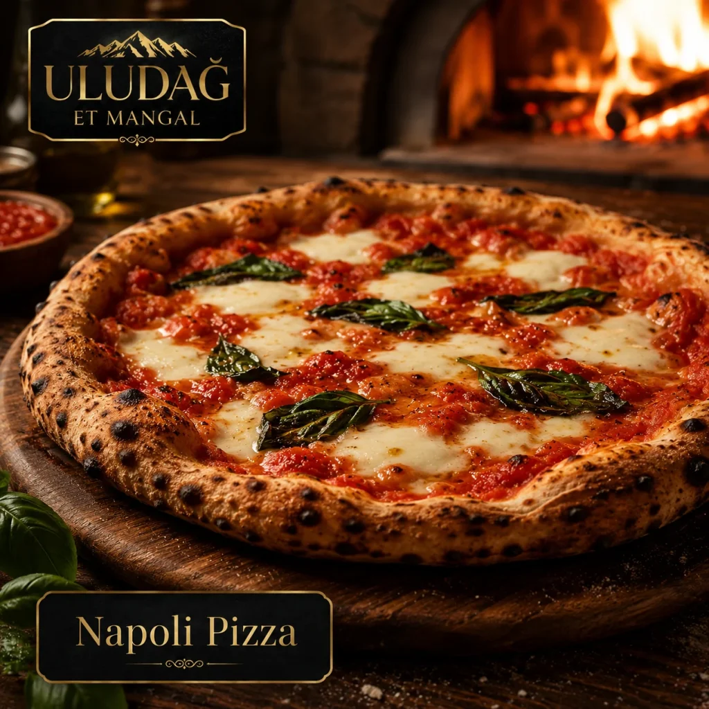 Taş fırında pişen gerçek napoli pizzası